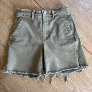 Everlane Green Olive High Waisted Shorts Size 0